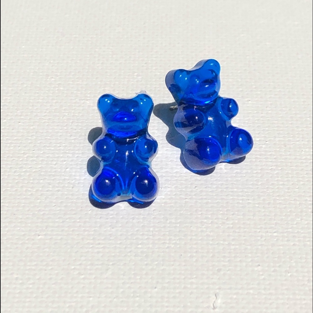Blue Gummy Bear Studs